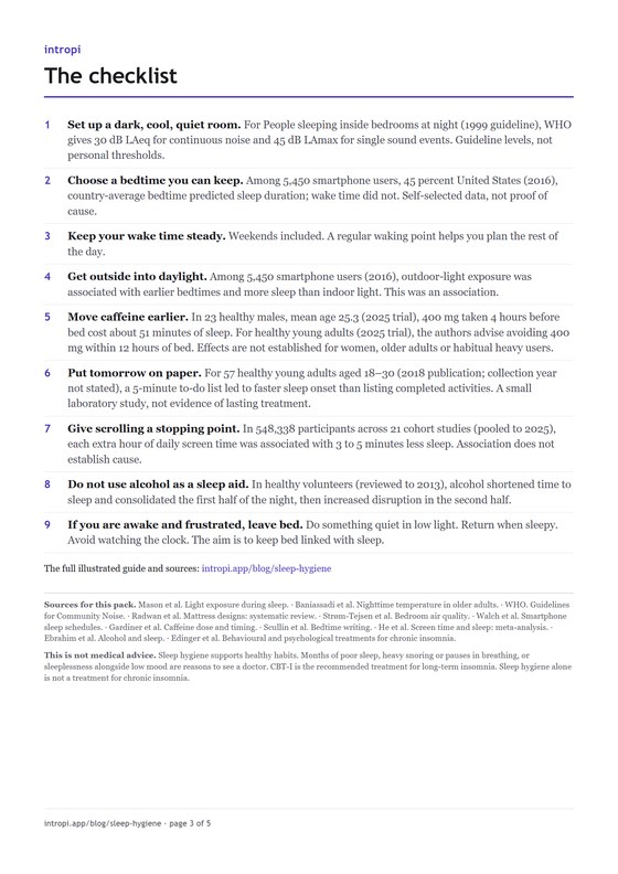 The checklist